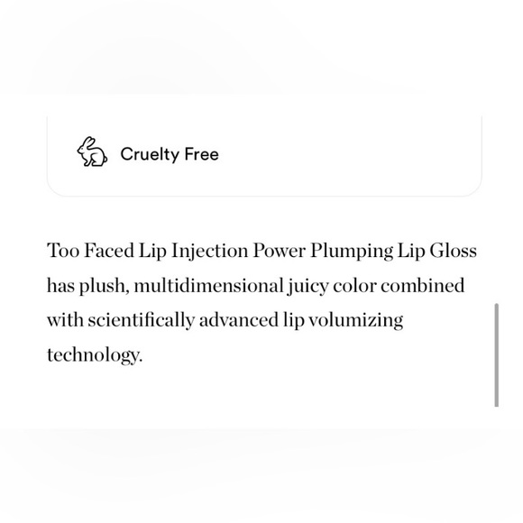 NWT Too Faced Lip Injection Power Plumping Lip Gloss - Wanna Play? - Picture 2 of 6